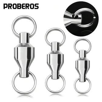 10pcs Double-Headed Double-Ring Bearing Swivel Connectors, High-Speed Swivel Connectors, Large Stainless Steel Figure-8 Rings, Strong Pulling Force