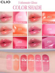 Clio 3g K-Beauty 豐唇唇蜜，保濕液態唇膏，亮澤妝感，輕盈可疊擦，玻璃般光澤，柔滑滋養，持久顯色，鮮豔色調，透明光澤，保濕，日常妝容 - #205 DEWY GRAPE - 查看 6
