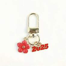 30/60 件三色混珐琅樱花油滴吊坠 - DIY 锌合金首饰，适用于手链、项链和耳环