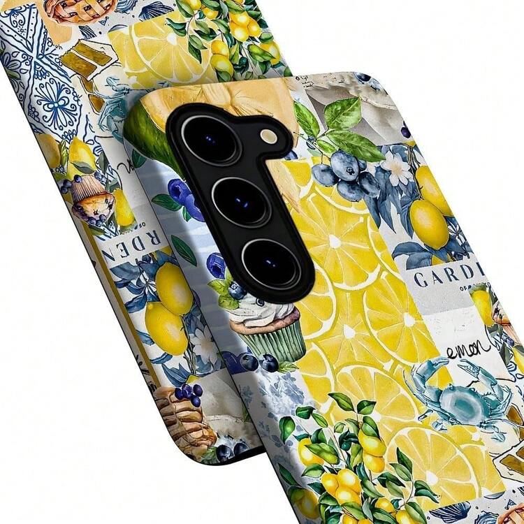 Summer Fruit Pattern Glossy Phone Case 2 In 1 Shockproof Heavy Duty Hard Plastic+Soft Silicone Dual-Layer Cases Compatible With Samsung A13/14/15/16/23/25/26/34/35/36/52/53/54/55/56/71/S21/S22/S23/S24/S25/Plus/FE/Plus/EDGE/ULTRA Compatible With IPhone 16 15 14 13 12 11 16 Pro 16 Promax 16 Plus Protective Cover - FL trái cây bóng 1 - Xem 2