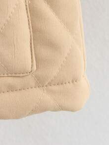 Women's Cotton Jacket 2025 Winter Fashion Casual Pocket Rhombus Plaid Street Style Cotton Coat For Women