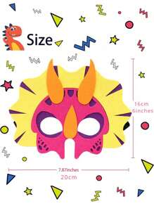 12 Stücke Dinosaurier Masken Party Geschenke für Tyrannosaurus Rex, Stegosaurus, Pterodaktylus, Triceratops, Einhorn Drachen Augen Masken Requisiten, Halloween Party Kostüme, Masken