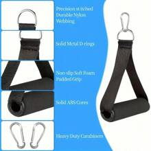 4pcs Heavy Duty Gym Workout Handles, Rubber Grip-Pulleys, Fitness Equipment, Resistance Band Handle Grips, Handles With Resistance Bands, Fitness Equipment Accessories, Home And Gym Workout Equipment Handle Set