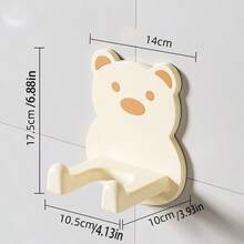1/3pcs Bear Shaped Hair Dryer Holder Wall Mount, No Drill Bathroom Hair Dryer Rack - Multicolor - View 14