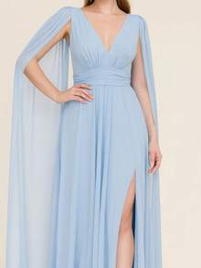 Women Dresses - Baby Blue - View 3