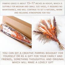 58pcs Natural Pampas Grass Mix Bouquet | Dried Pampas Bouquet For Wedding Boho Flowers Home Table Decor Desk Decor, Rustic Farmhouse Decor - Nhiều màu - Xem 4
