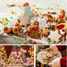 6 قطع مجموعة قوالب قطع بسكويت عيد الميلاد، بشكل رجل زنجبيل، ثلج، شجرة عيد الميلاد، ملاك، غزال مع حافة من مادة PVC الناعمة، قوالب بسكويت عيد الميلاد مناسبة لخبز أعياد الشتاء والكريسماس، ديكورات عيد الميلاد، بيجامات عيد الميلاد، هدايا عيد الميلاد، ديكور عيد الميلاد