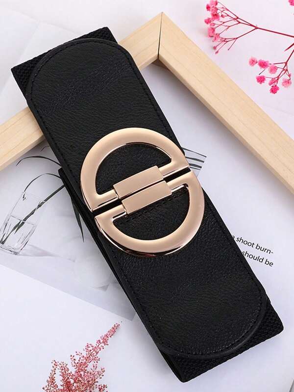 1 قطعة حزام خصر مرن على الطراز الأوروبي والأمريكي الحديث للنساء، مناسب للفساتين والمعاطف الشتوية والاستخدام اليومي في فصل الخريف وعيد الهالوين