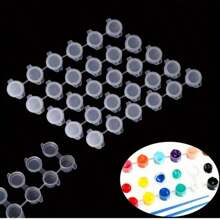 600-30 件空油漆罐,100-5 条丙烯酸迷你油漆容器,带盖条存储,适用于教室、学校艺术和工艺品绘画、学校绘画艺术节(3 毫升/0.1 盎司) - 彩色 - 查看 8