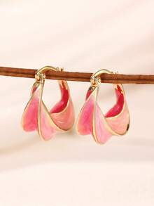 1 Cặp Hoa tai vòng tuyệt đẹp dành cho phụ nữ làm quà tặng kỷ niệm ngày cưới, tiệc đính hôn, ngày lễ tình nhân - 2 # - Xem 6