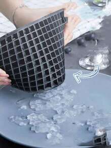 1个-硅胶迷你冰格，160个小方形硅胶冰块，夏天非常实用，冰膜小托盘，冰模，方形模具，制冰机，可用于咖啡，饮料。