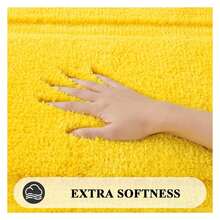 Bathroom Rugsof 2, Yellow Bath Mats Non Slip Absorbent, 16x24 & 20x32 Shower Rugs Washable, Ultra Soft Microfiber Tub Mats - As Picture 423 - View 3