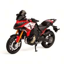 BURAGO 1:18 比例杜卡迪 Multistrada V4 压铸合金摩托车模型，儿童玩具车装饰，收藏车模型，男孩生日礼物 - 紅色 - 查看 5