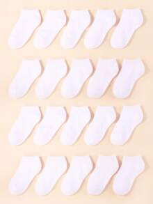 30 双纯色婴儿童踝袜，黑色/灰色/白色短款低帮袜，男女通用返校运动跑步训练袜，柔软舒适的踝袜 - 适合日常穿着、节日生日礼物、万圣节圣诞节礼物 - 彩色 - 查看 8