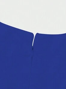 Váy dây mảnh màu trắng phong cách tối giản kiểu Pháp mùa xuân/hè, váy liền thân hở lưng cổ vuông ôm sát, không tay, cổ điển trẻ hóa cao cấp dành cho nữ - Màu xanh ngọc - Xem 8