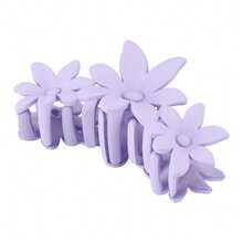 Elegant Floral Hair Claw, Flower Clips Hairdo Clips For Women 1 Pc - 紫色 - 查看 1