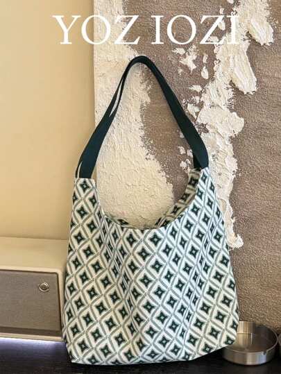 蕾丝边甜美校园单肩包，适合大学生，百搭帆布手提包