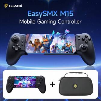 EasySMX M15 Mobile Phone Gaming Controller For Android/IOS, With 6-Level Vibration Feedback, Advanced Machnical Buttons, Hall Effect Sticks And Hall Trigger, Programmable Controller,For Play ,COD