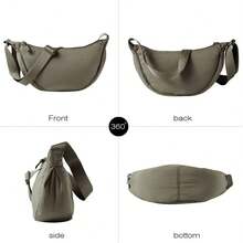 Nylon Crescent Crossbody Bag For Women Men Fanny Pack Small Travel Sling Bag - 綠色 - 查看 5