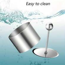 1 件装，带推杆的蛋糕模具环，冷盘模具，圆形不锈钢压模，饭团模具，蛋挞环，饭团模具，适用于餐厅厨房的蛋糕模具。 - 彩色 - 查看 6