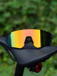 1-4pairs Women One-Piece Multicolor Personalized Street Style Technological Punk Spicy Futuristic Traveler Fashion Glasses For Hiking, Cycling, Skiing, Outdoor Casual Activities, Tropical Beach Vacay Outfits, Rave Party Accessories - Solid Color - View 17