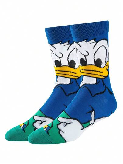 Disney 1 Pair Authentic Men's Socks, Cartoon Socks, Creative & Funny Socks, Comfortable & Breathable Fashion Men's Socks, Novelty Socks