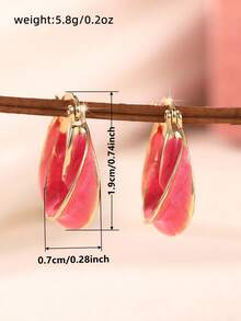 1 Cặp Hoa tai vòng tuyệt đẹp dành cho phụ nữ làm quà tặng kỷ niệm ngày cưới, tiệc đính hôn, ngày lễ tình nhân - 2 # - Xem 8