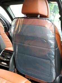 1 szt. Przezroczysty ochraniacz na oparcie fotela samochodowego – antypoślizgowy, wodoodporny, chroniący przed zabrudzeniami, chroniący tylne siedzenia przed kurzem, zarysowaniami i rozlanymi płynami, uniwersalny do sedanów i SUV-ów, łatwy montaż - Czarne - Zobacz 11