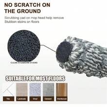 Self Wringing Mop - Easy Squeeze Twist Mop With 52.5 Inch Long Handle, Heavy Duty For Hardwood, Tile, Vinyl & Laminate Floors (Gray) - Gray- 2 Mop Head - View 5