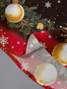 男士圣诞主题印花长袖衬衫，红黑拼色圣诞树和雪花装饰，圣诞节节日气氛，时尚休闲领扣上衣，适合派对、聚会、百搭开衫 - 彩色 - 查看 6