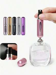 1pc Portable Perfume Refillable Bottle, Mini Perfume Atomizer, Empty Perfume Bottle, Organizer Pouches Travel Perfume Bottle, Small Spray Bottle, Refillable Perfume Spray, Fragrance Pump Box, 5ml Travel Essentials Travel Accessories Travel Essentials Graduation Packaging Bags Perfume Refillable Bottle - Multicolor - View 2
