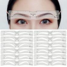 12pcs Silicone Eyebrow Stencils Set, Adjustable Wearable Eyebrow Drawing Templates, Easy-To-Use Makeup Tool For Beginners, Precision Brow Shaping, Unscented - No Power Required,Makeup,Cheap,Room Decor,Vanity,Travel,Bedroom,Makeup Accessories