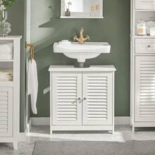 SoBuy Bathroom Base Cabinet FRG237-WN - 白色 - 查看 1