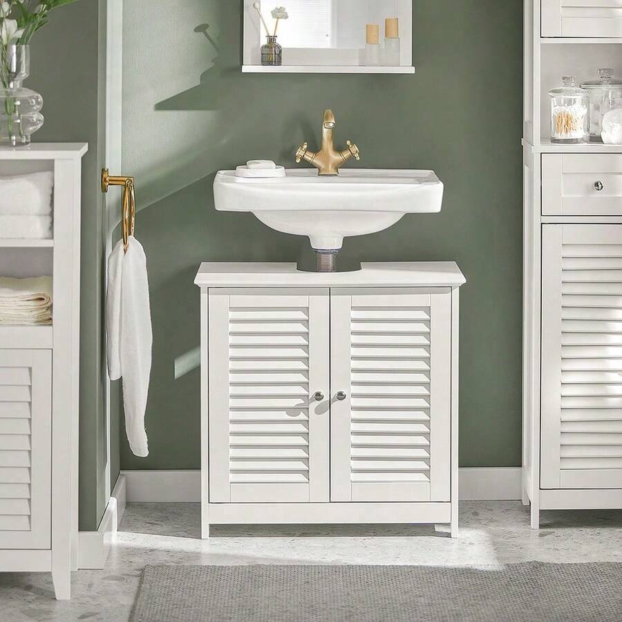 SoBuy Bathroom Base Cabinet FRG237-WN - 白色 - 查看 1