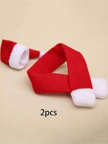 2pcs Christmas Wine Bottle Decoration Hats, Party Wine Bottle Hat Scarf, Christmas Wine Bottle Covers