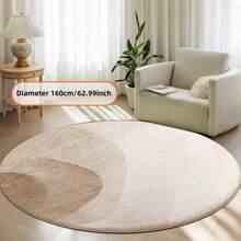 1 件圆形地毯几何条纹设计圆形地毯，可水洗防滑，适用于玄关、客厅、办公室、卧室、书房、室内地毯、可水洗地毯、房间地毯、客厅地毯、厚实易清洁、卧室地毯、床边地毯、卧室地毯、卧室装饰、房间装饰、家居装饰、客厅装饰、秋季家居装饰 - 彩色 - 查看 13