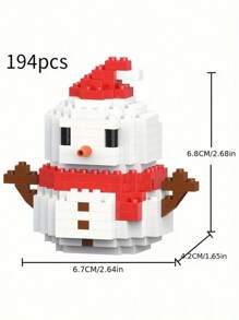 Christmas Santa Claus, Christmas Tree, Train, Snowman Micro Particles Building Blocks, Creative Gift, Reindeer Assembled Blocks - Educational ABS Toy Box Packaging, Best Holiday Gift Room Decoration Christmas,Ornaments Christmas,Adult Building Blocks,Little Houses,Gifts,Christmas Train Set,Christmas,Building Blocks,Christmas Decorations