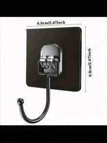 1/2 chiếc móc treo đồ hình chữ S đôi bằng thép không gỉ không cần khoan, móc treo đồ cửa sau tủ bếp, phòng tắm, nhiều màu - Nhiều màu - Xem 12