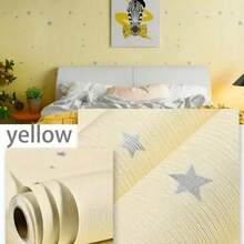 1 卷星形图案家居装饰桌面贴纸，乙烯基粉色女孩房间卧室书桌书架衣柜翻新壁纸，自粘防水厨房墙贴壁纸墙贴房间装饰墙面装饰客厅装饰墙面装饰 - 彩色 - 查看 6