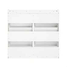 SoBuy Shoe Cabinet Shoe Rack Shoe Storage Cupboard With 4 Flip-Drawers And 2 Pull Out Drawers White W98 X D19 X H95cm FSR169-W - White - View 7