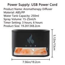 جهاز نشر العطور بالموجات فوق الصوتية سعة 250 مل، جهاز نشر العطور بإضاءة ملونة، جهاز نشر العطور المحمول بمنفذ USB، مرطب الهواء بتصميم