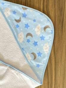 Hooded Polyester Baby Bath Towel Without Lining - Little Blue Dream - View 2