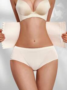 Đai nịt bụng điều chỉnh được, giúp kiểm soát vòng bụng, đai nịt eo mỏng với khóa không bị cuộn. - Màu be - Xem 2