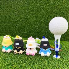 1pc Golf Ball Tee Holder Clip, Soft Rubber Head Golf Tee, Anti-Lost