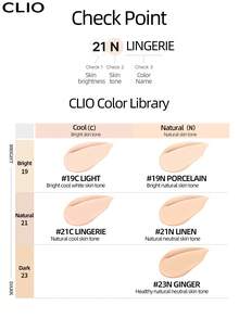 Clio K-Beauty KILL COVER MESH GLOW ESSENTIAL CUSHION FOUNDATION SET,15g*2 [Refill Included] , SPF50+ PA++++, Flawless Glass Skin, Glowy Skin Makeup, Moisturizing & Hydrating, No Powder Feeling, Lightweight, Buildable Coverage, ,Korean Makeup - 21N LINEN - View 8