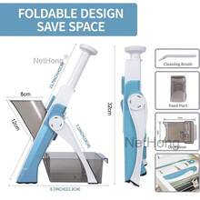 NetHong Multifunctional Kitchen Chopping Artifact Vegetable Slicer Food Chopper Manual - Blue - View 9