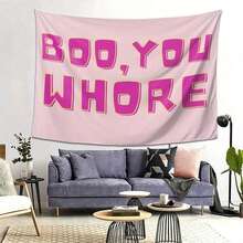 2026-Personalized Tapestry Wall Hanging-Funny Quote Tapestry - "BOO, YOU WERE" Pink Motivational Wall Hanging For Living Room, Bedroom, Office, Dorm Decor - Perfect Gift For Birthdays, Holidays, And Parties - Polyester Material, Lightweight & Soft, Party Backdrop |   Playful Typography |   Soft Texture Fabri - 40*60英寸 - 查看 2