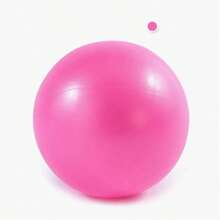 1pc 25cm Pilates Yoga Ball With Straw, Stability Ball For Balance, Stretching And Core Workout, Anti-Burst And Non-Slip Design Gym Accessories
