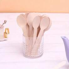 10pcs/50pcs/100pcs, Dinner Spoons, Dessert Spoons, Ice Cream Spoons, Soup Spoons, High-Quality And Durable, Suitable For Garden Parties, Summer Events, Catering, Takeout – High-Quality Disposable Tableware, Event Tableware, Simple Spoon Design, - Multicolor - View 6