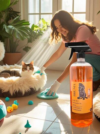 Eliminador y Neutralizador de Olores BRUMA 1 Litro | Ideal para Mascotas, Perros y Gatos | Limpieza y Frescura en Jaulas, Camas y Áreas del Hogar | Fórmula Segura sin Cloro ni Amoniaco | Neutraliza Malos Olores de Orina y Accidentes | Aroma Suave y Duradero | Limpieza Efectiva sin Dañar Superficies | Perfecto para Pisos, Sofás, Tapetes o Patios | Producto Multiusos con Efecto Purificante | Uso Directo, Listo para Aplicar | Fragancia Natural que Deja el Hogar Limpio y Agradable